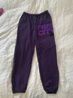 freecity Purple Logo Sweatpants